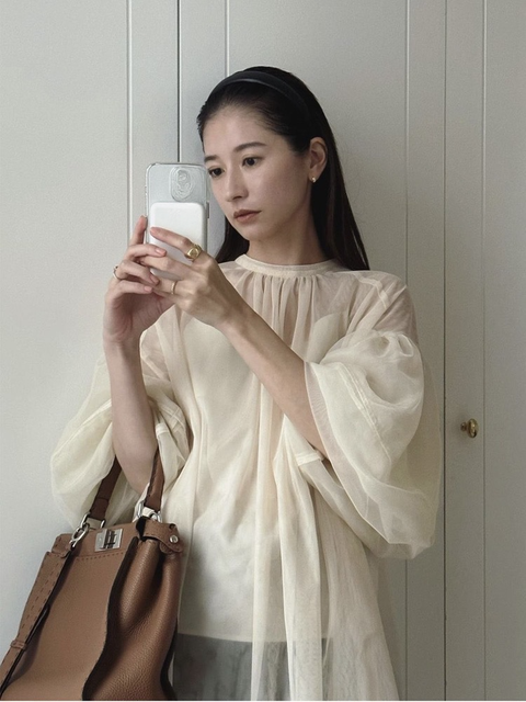 本物品質の Japan Nomikuma Style Through See Women Sets Top Pieces Two トップス