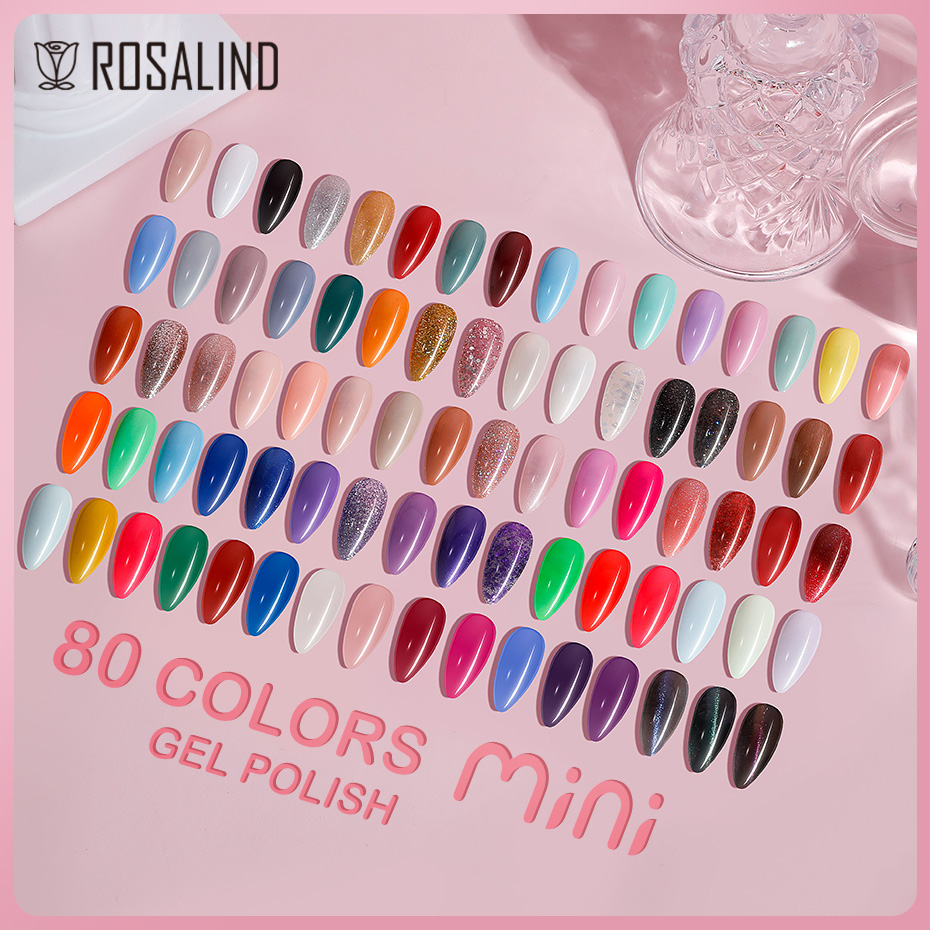 Best of ROSALIND Mini Bottle Pure Color Nail Gel Polish Hybrid Varnish Semi Permanent Nail Art Soak Off UV Lamp Nail Gel Top Base Coat Reviews & Tips