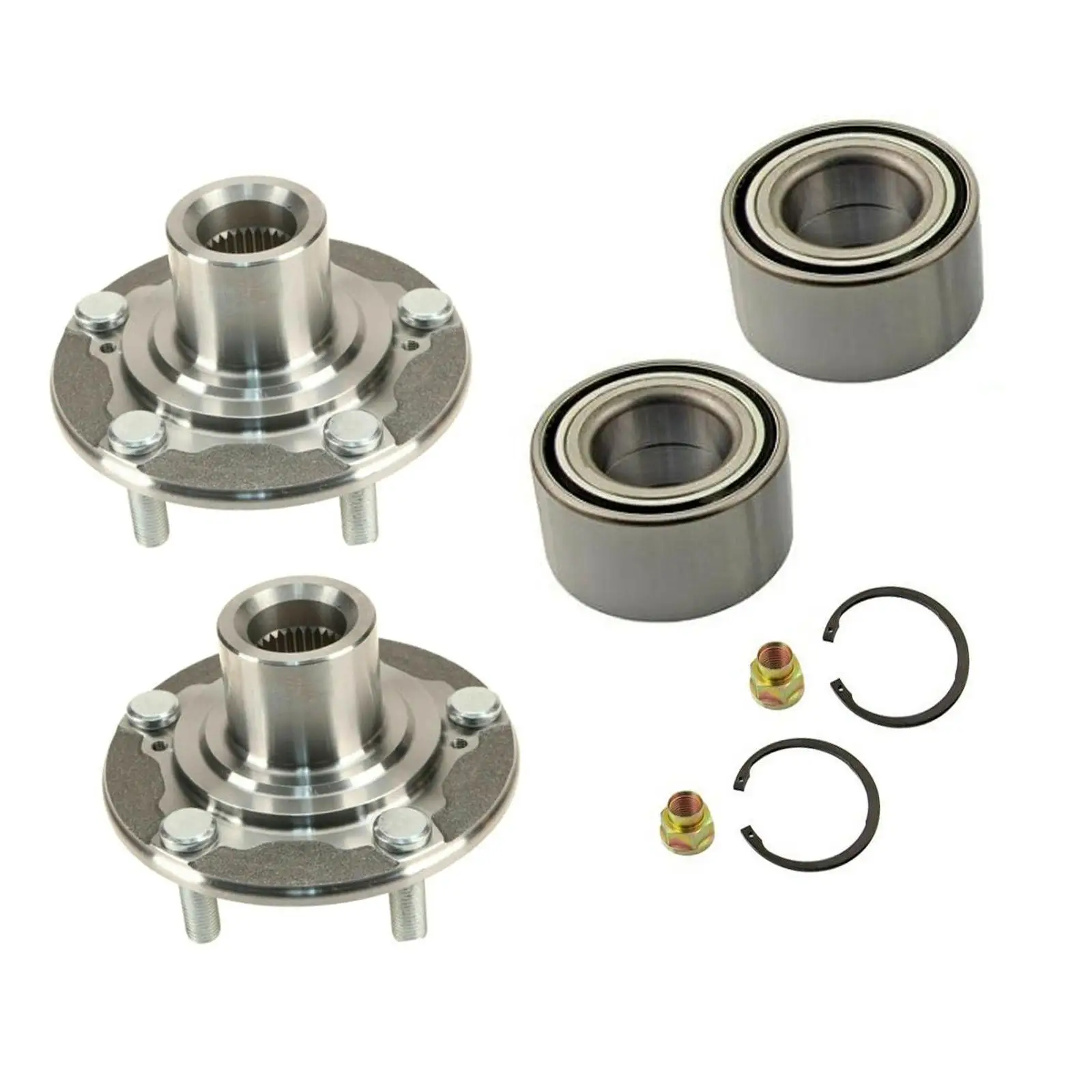 2x Front Wheel Hub and Bearing Repair Kits Replacement Spare Parts Professional Left and Right for Honda Accord 2013-2017