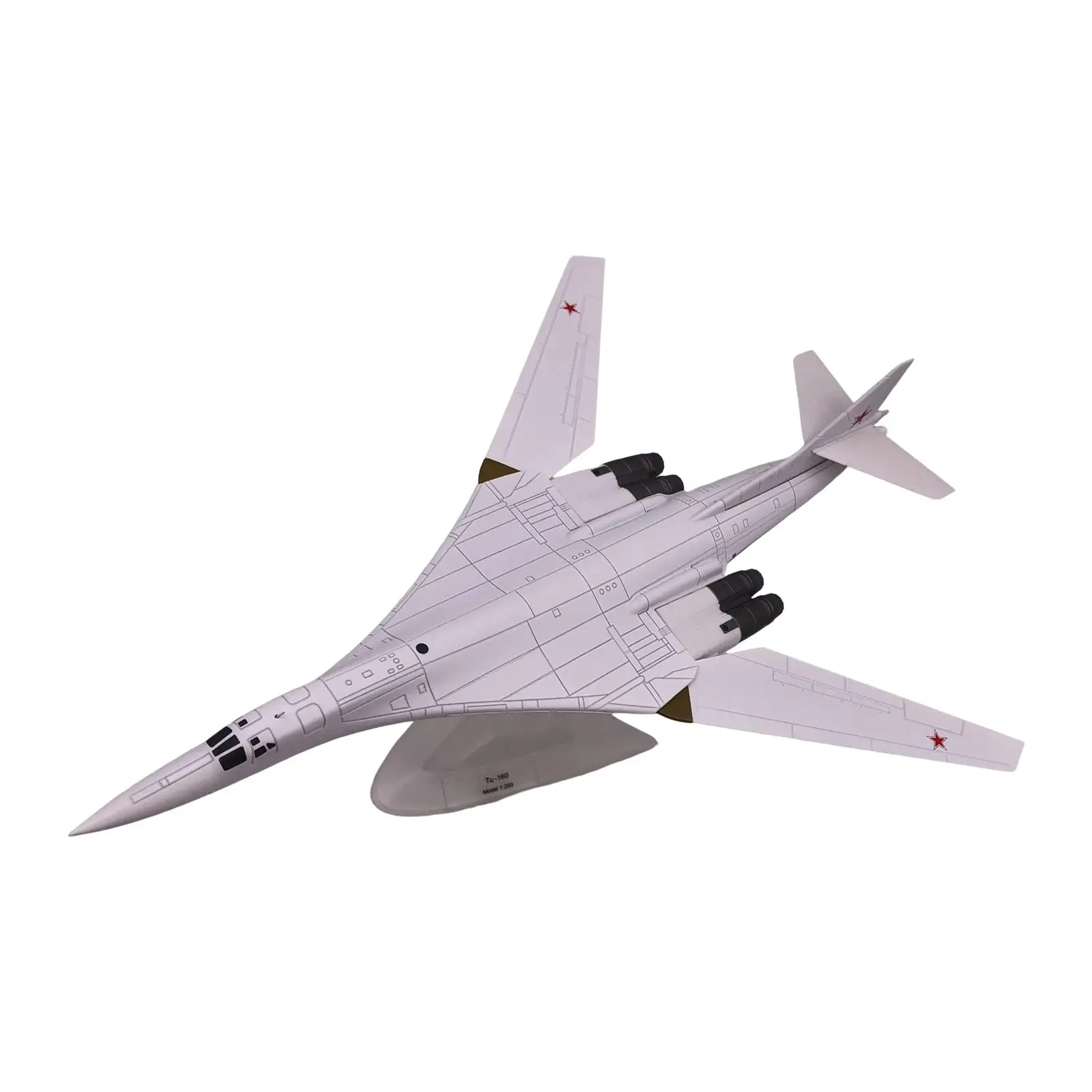 3D Bomber Fighter Model Plain Ornament Gift 1/200 Planes Diecast for Desktop Bedroom Adults Kids Decoration Collection