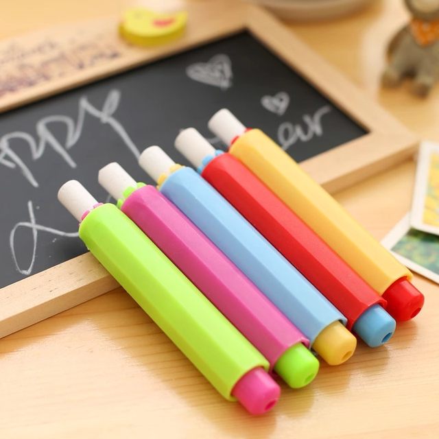 5pcs Colourful Chalk Holder Clip Non-toxic Dust Free Chalk Holders for  Teachers Writing Drawing Blackboard Board Accessories