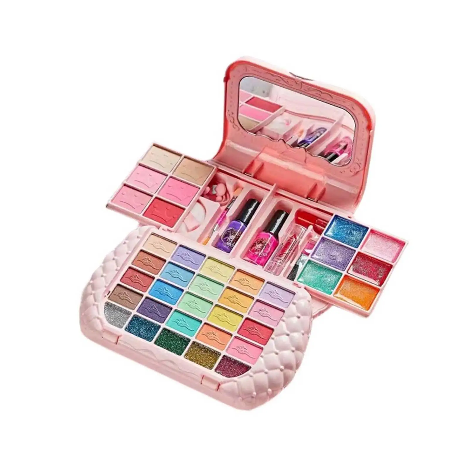 Makeup Set Toy Pretend Makeup Accessories Kids Makeup Kits Pretend Makeup Kits for Girls Age 3 4 5+ Kids Children Present Gift