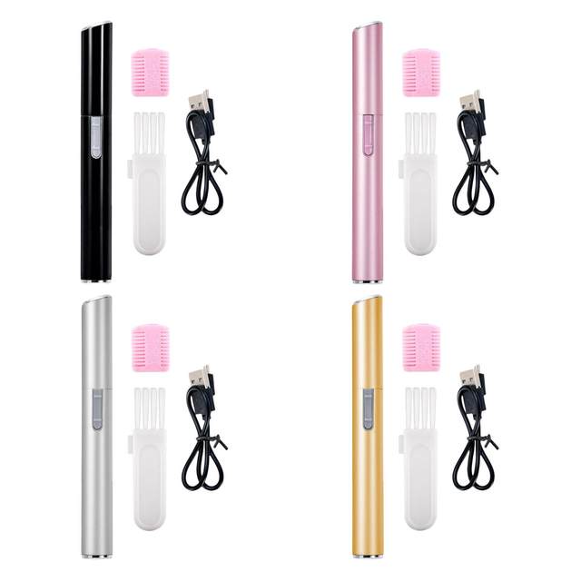Electric Eyebrow Trimmer USB Rechargeable Facial Hair Remover for Neck Practical
