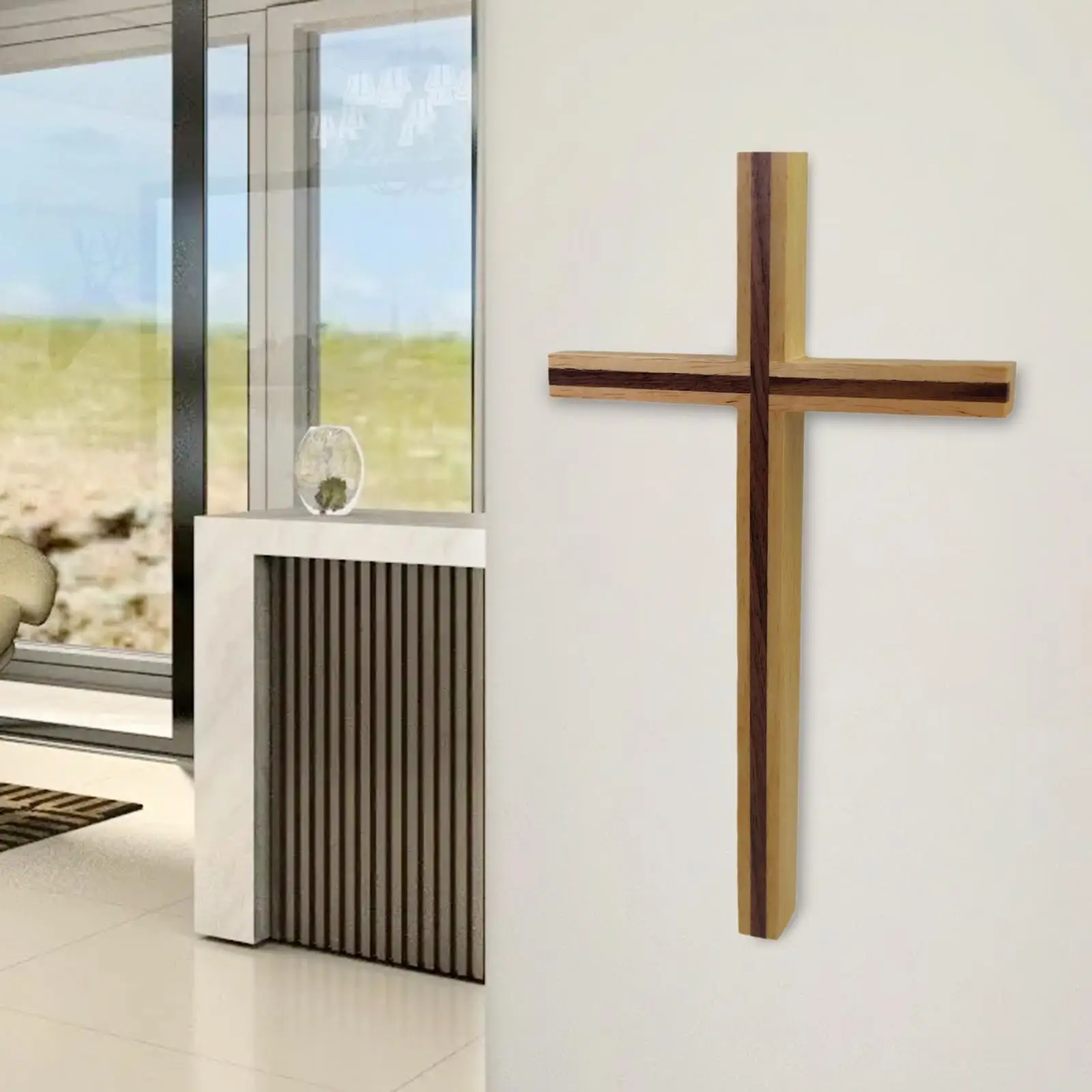 Wall Hanging Crucifix Jesus Christian cross decors Cabinet Living Room