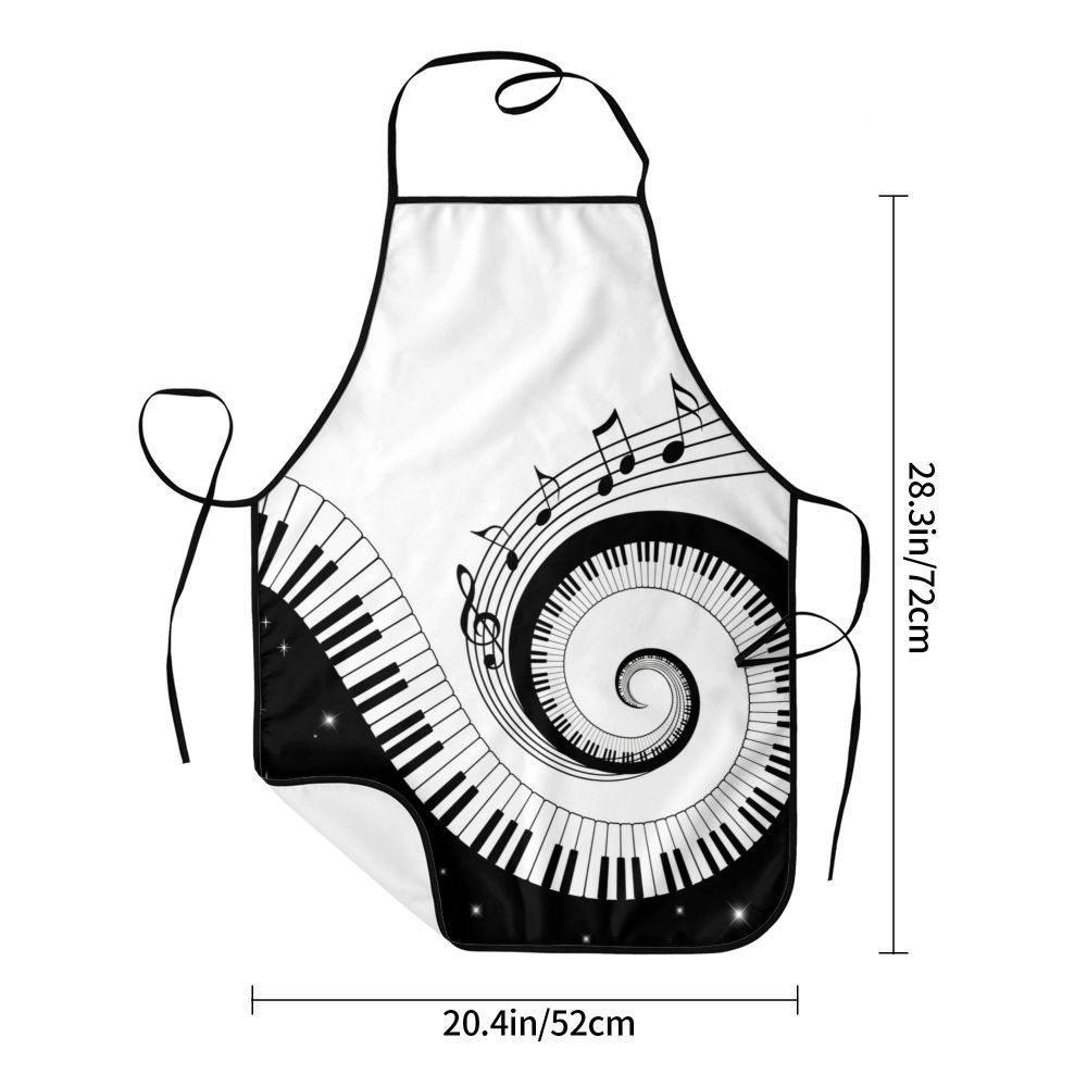 Piano Keys Spiral Apron - Artistic Pod