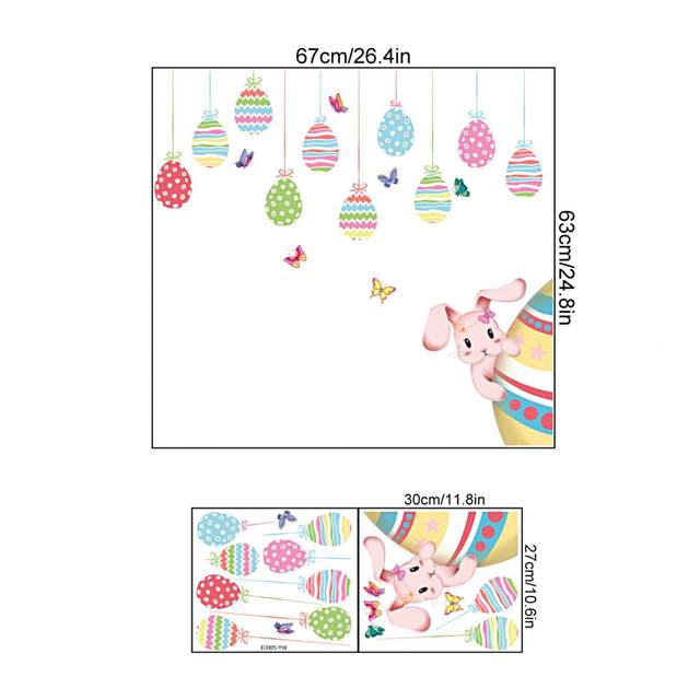 6 Feuilles D'Autocollants Pâques - DIY Déco Enfants - Lapins, Œufs, Poussins - Vinyle Coloré
