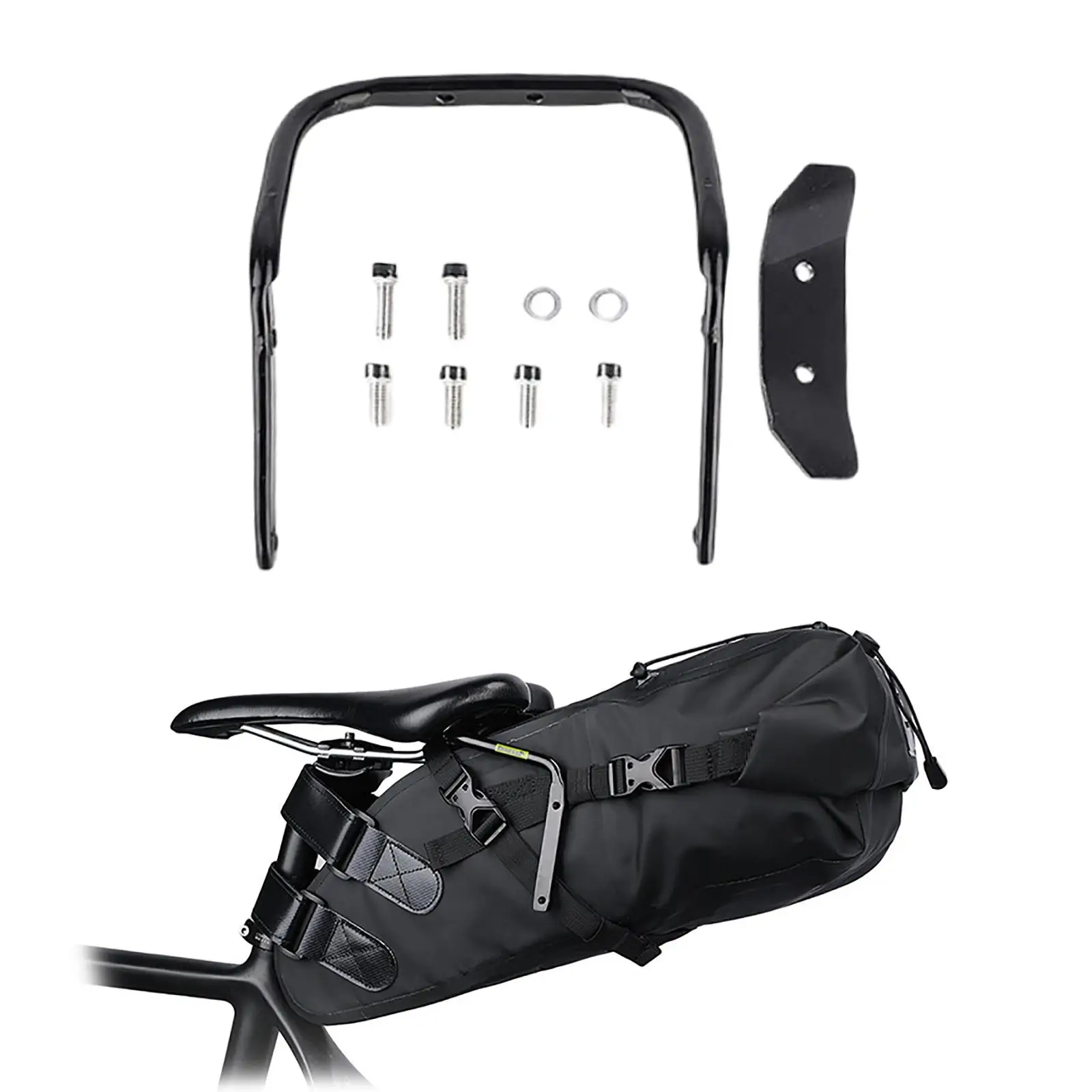 Bicycle Tail Bag Stabilizer Aluminum Alloy Cycling Riding Anti-Shake Bike Accessories Saddle Bag Stabilizer Mount for Bike