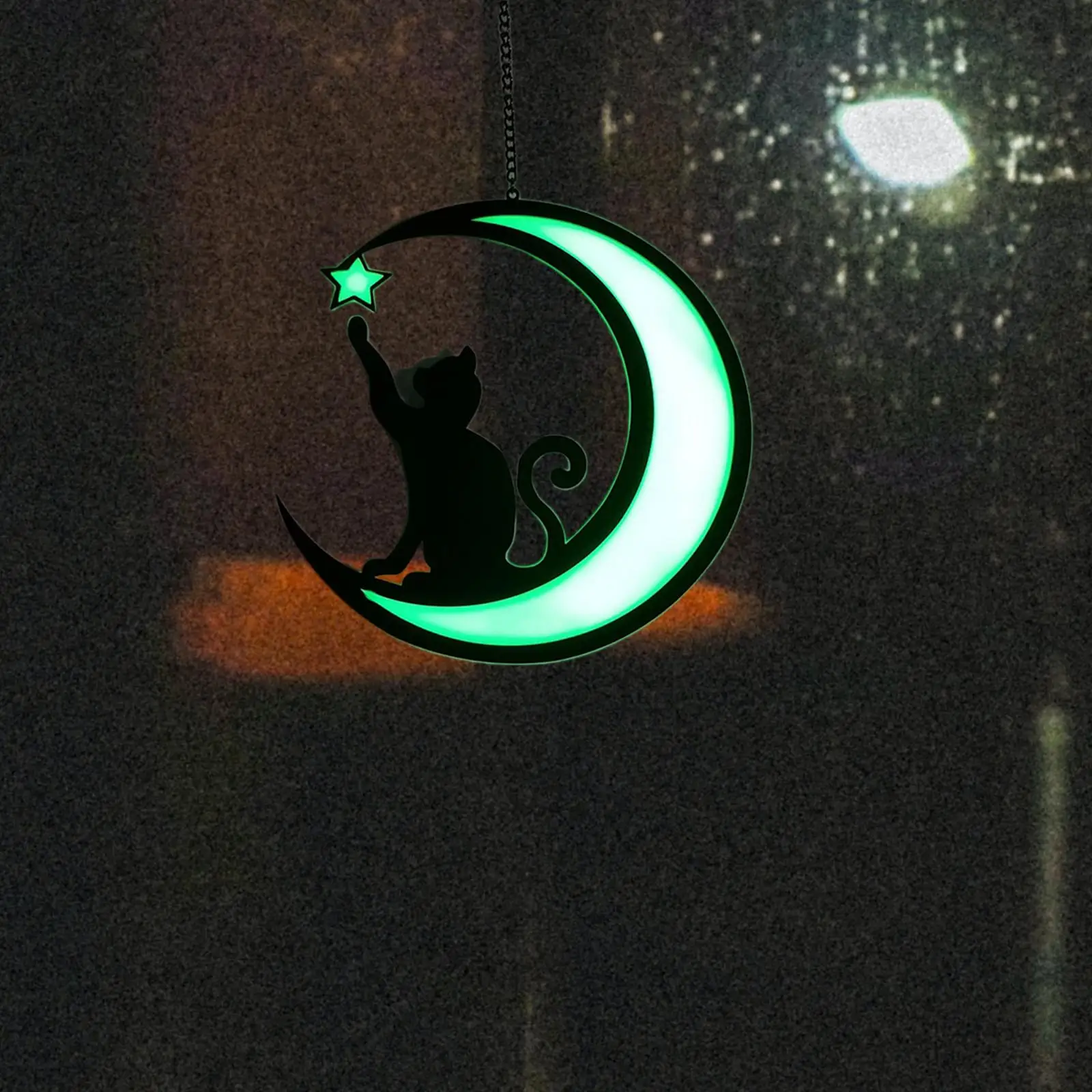 Luminous Pendant Hanging Window Decorative Cute Kitten for Home Indoor Decor