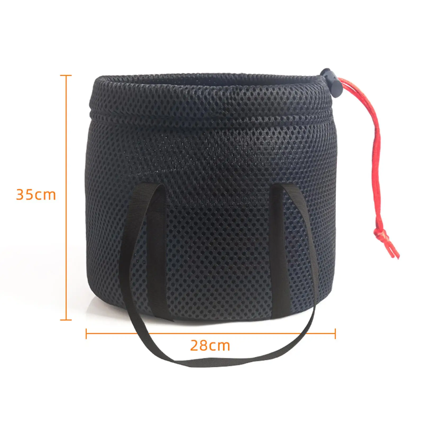 Camping Pot Storage Bag Drawstring Durable Black Protective Thickening Utensil Carrying Bag for Camp Supplies Beach Fishing BBQ