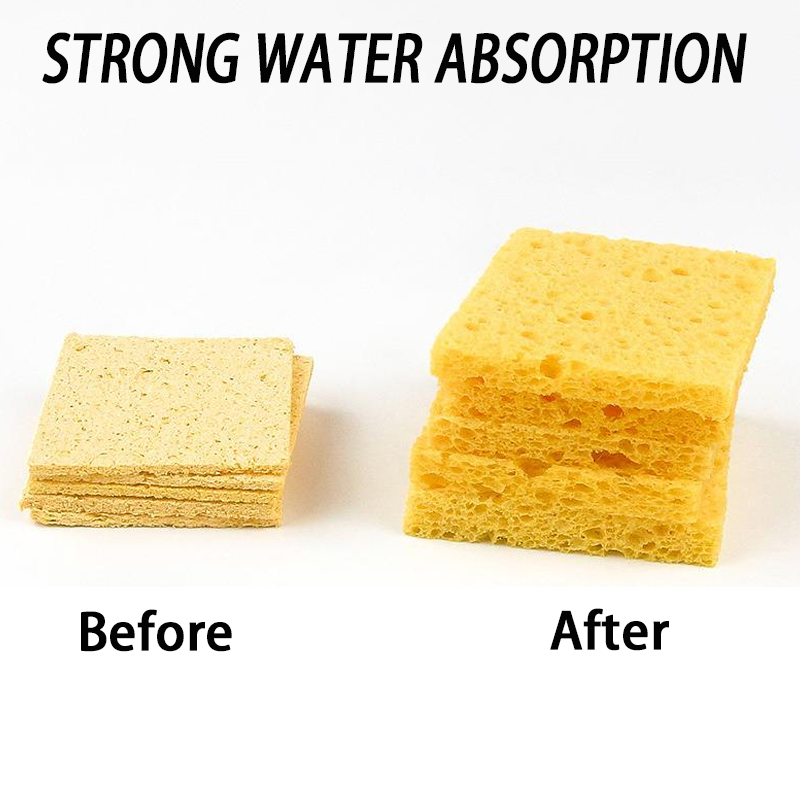 Title 5, 5/10Pcs Yellow Cleaning Sponge Cleaner for Endu...