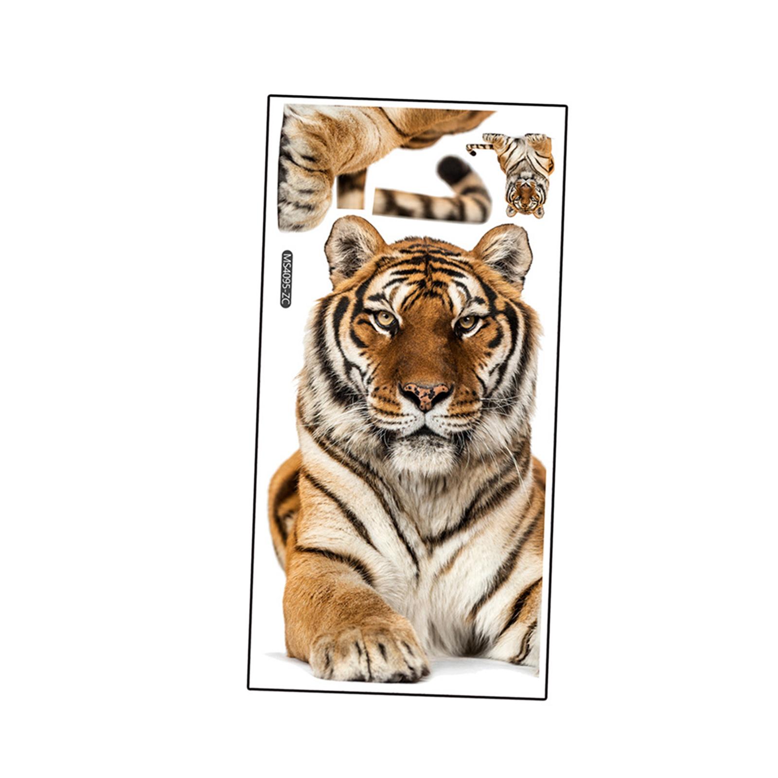 Tiger Wall Decor Durable DIY Art Wall Decor Mural for Party Room Living Room