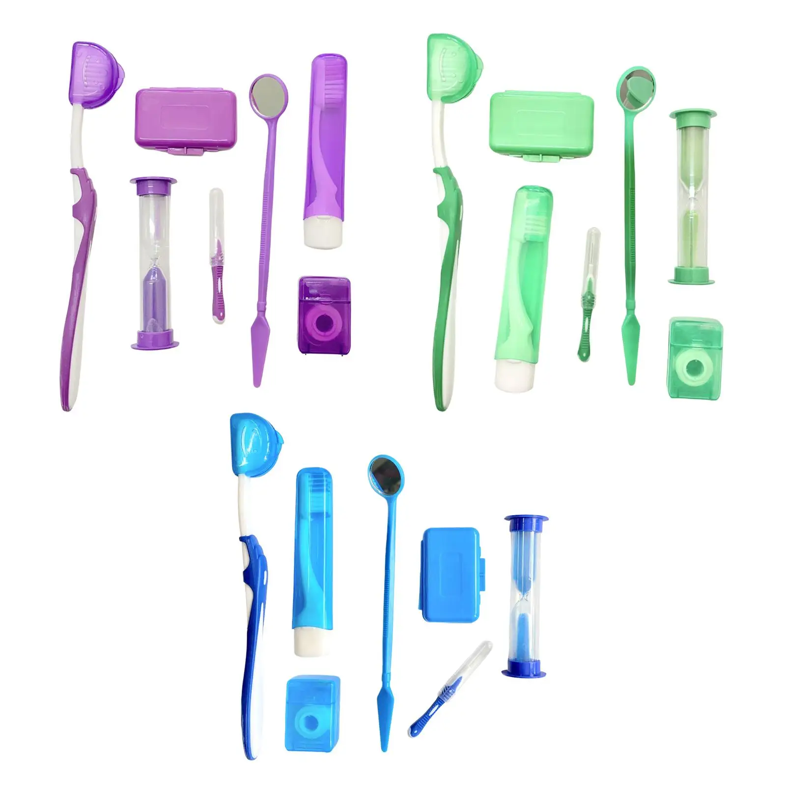 8 Sets Cleaning Tools Floss Thread Toothbrush