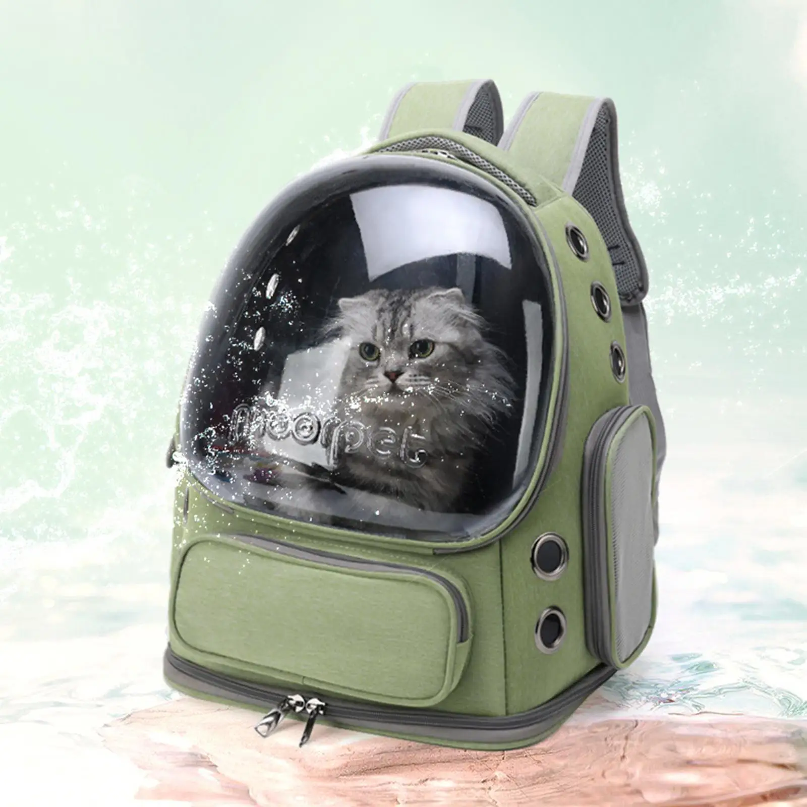 Cat Carrier Backpack for Cat & Small Dog, Ventilated Transparent Portable Carrying Bag, Carry Backpack for Hiking, Travel Use