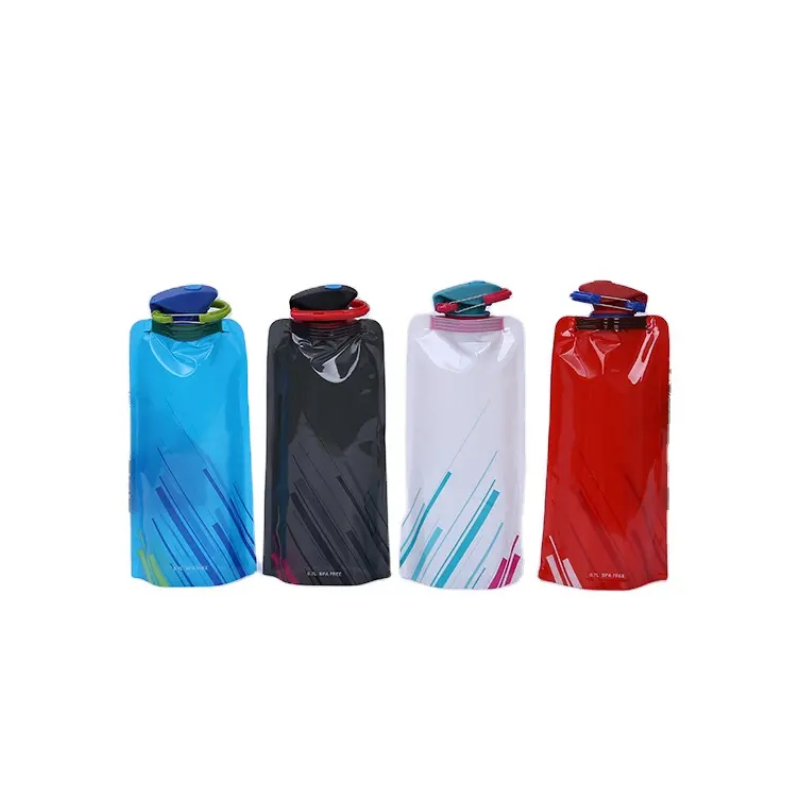 Portable Ultralight Foldable Water Bag 700ml Water Bottle Pouch Outdoor Sport Supplies Hiking Running Soft Flask Water Bottle