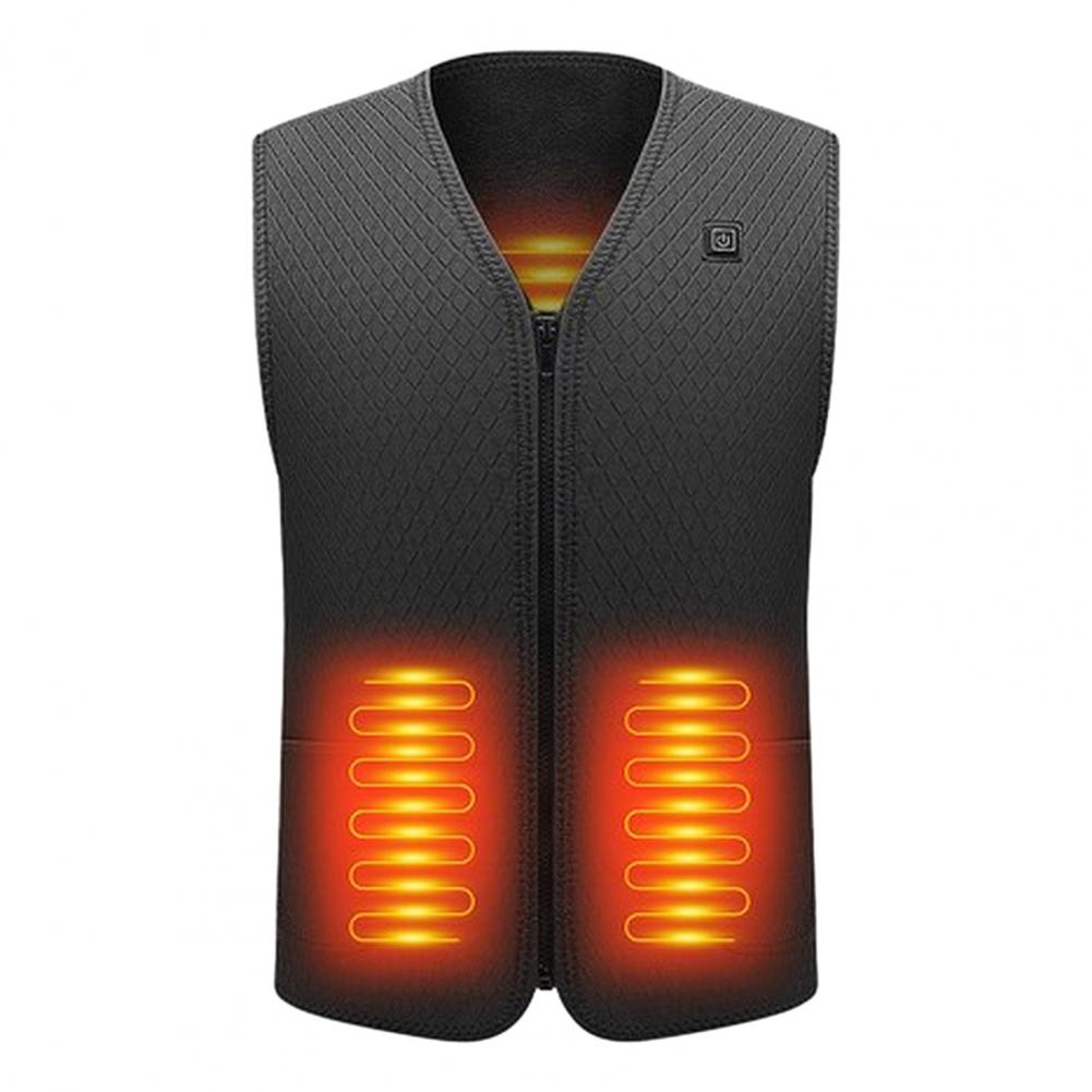 Description Picture 4 of itemMen Vest Outdoor Activity Vest Usb Winter Vest with Adjustable Gear Energy-saving Zipper Closure for Men Women Padded Windproof