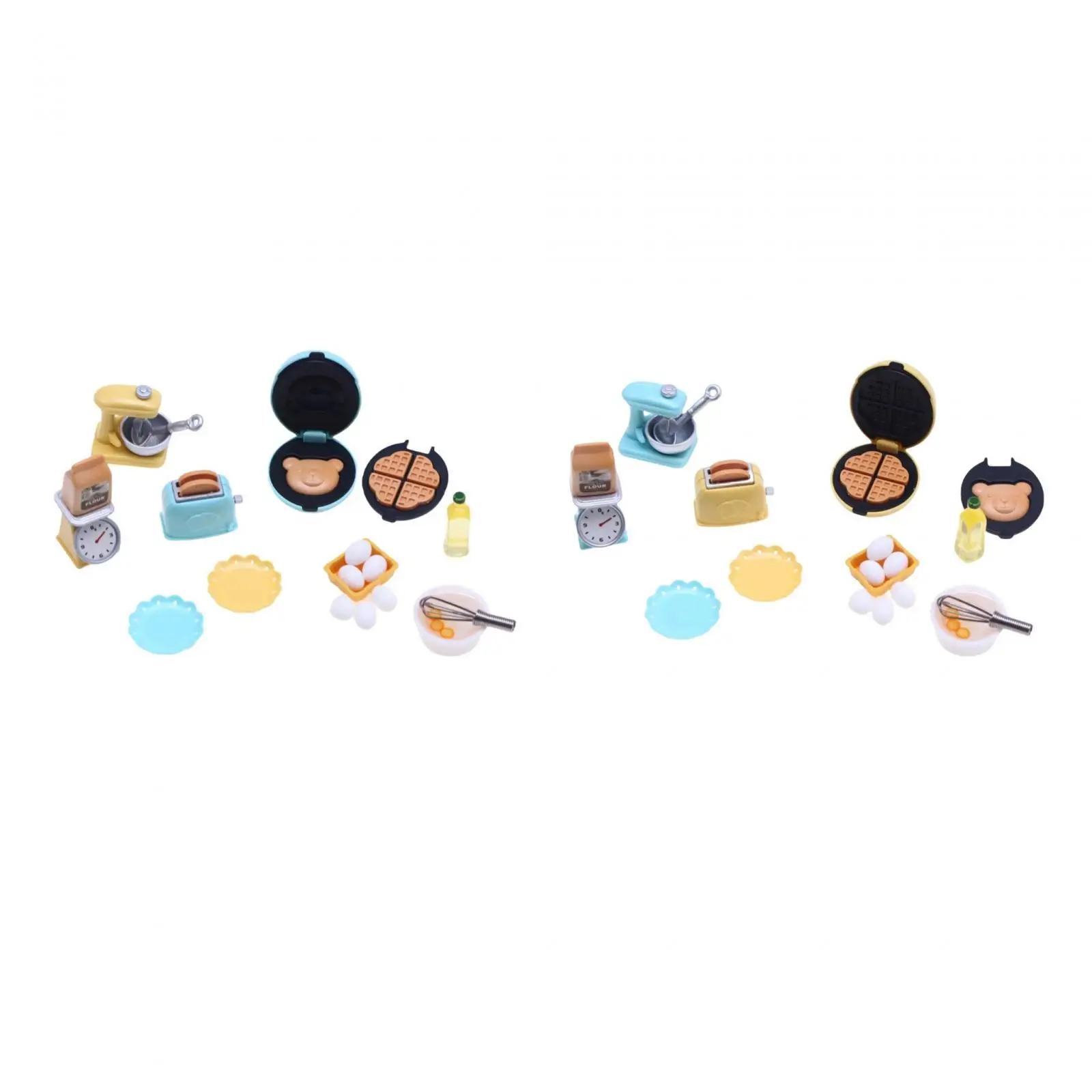 1/12 Miniature Dollhouse Kitchen Set, Kitchen Appliances Toys, Toasters, Miniature Furniture Toys for Children Girls Gift