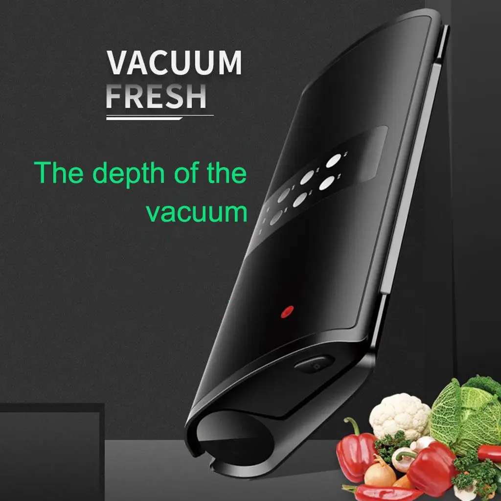 Full Automatic Vacuum Sealer Machine for Food Preservation Easy to Clean Portable, EU Plug
