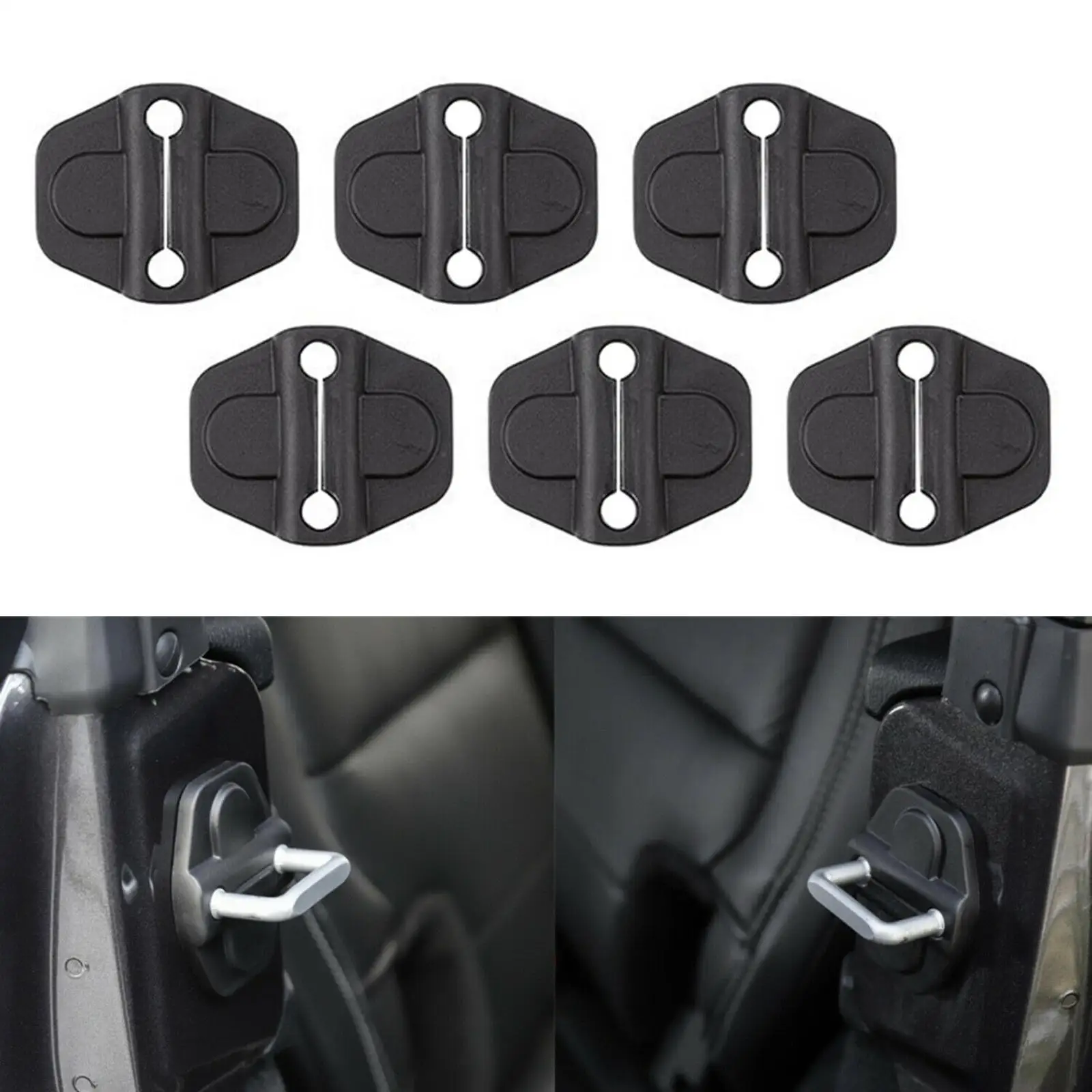 Pack of 6 Plastic Door Lock Cover for Jeep Wrangler JL JLU 2018-2021 for Jeep Gladiator JT 2020 2021 Auto Parts Accessories