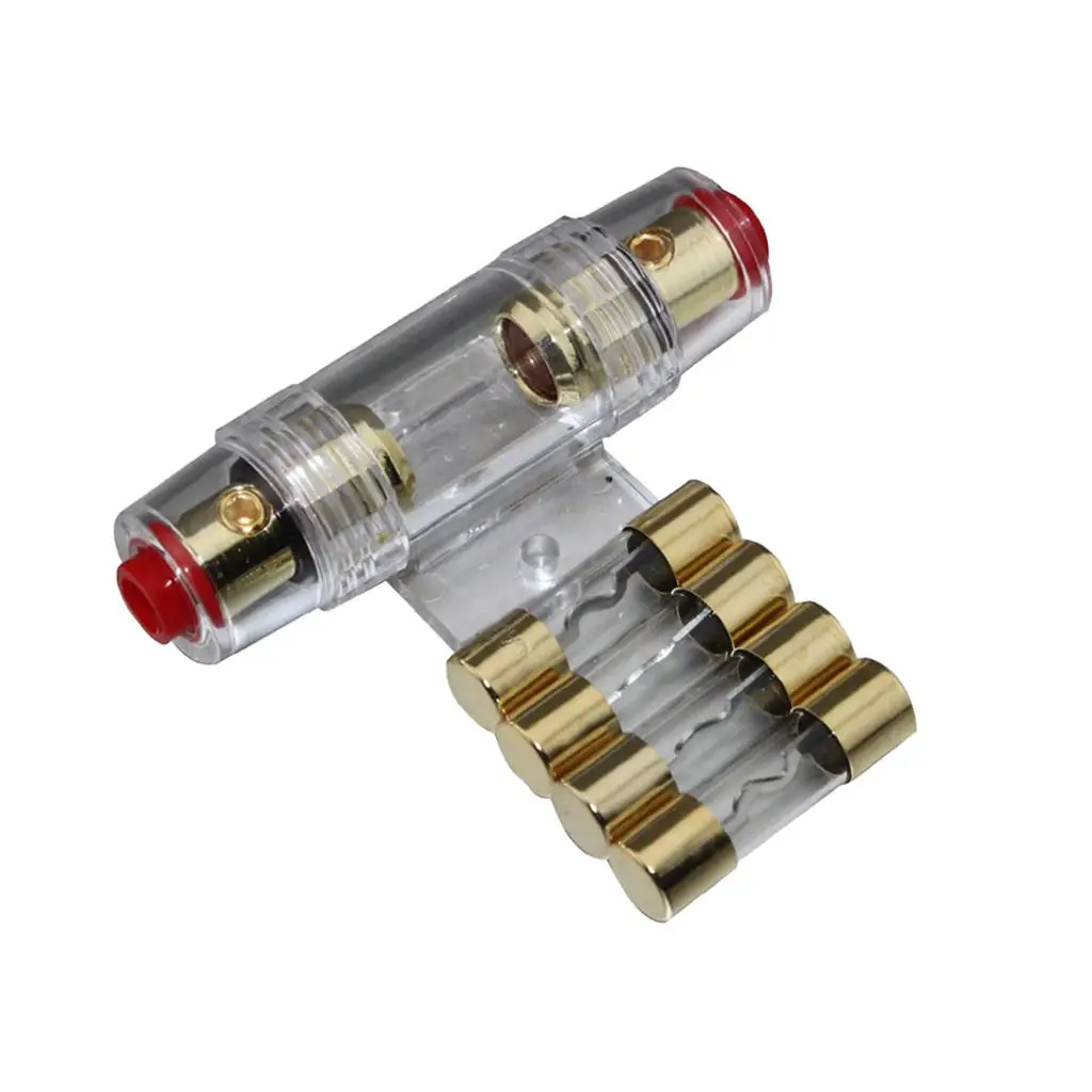 4 Gauge Fuse Holder for Car Audio Installation with 40A WonderFuse Gold Plated for Conductivity