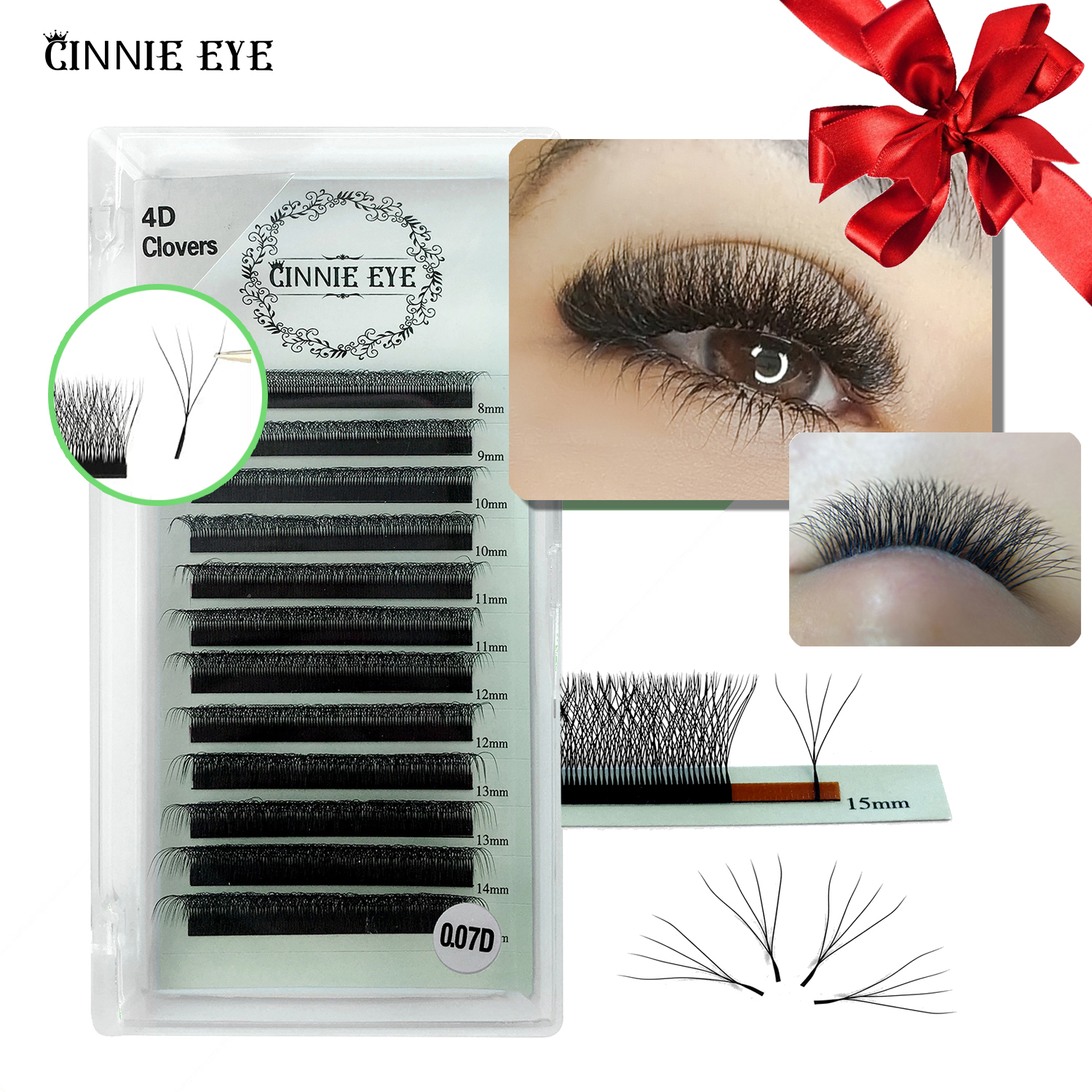 Best of 3D 4D W Russia Volume Eyelashes Cilios Extension W Four Leave Clover Premade Bloom Fans Faux Cil Mix Korean Makeup Mink Lash Reviews & Tips