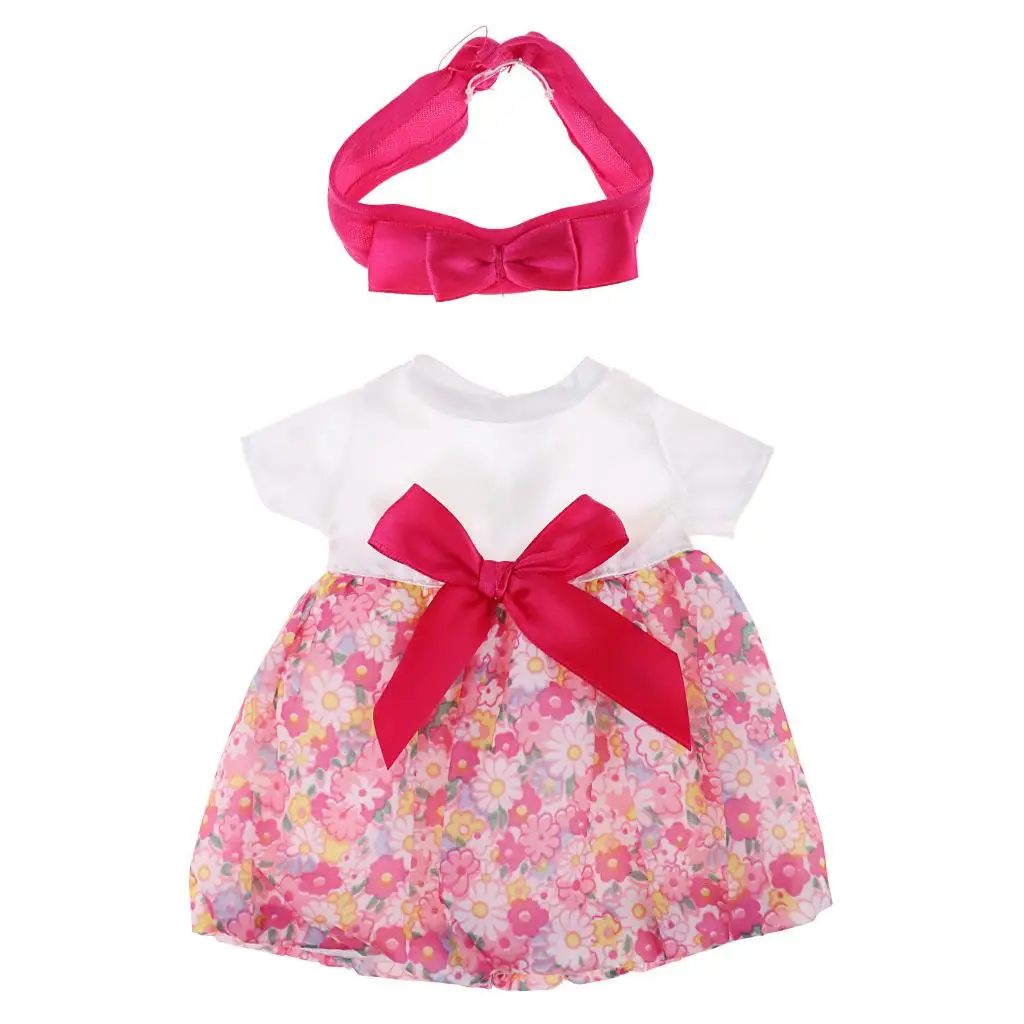 25cm Lovely Dress with Headdressing  Dolls Dress Up Clothing 