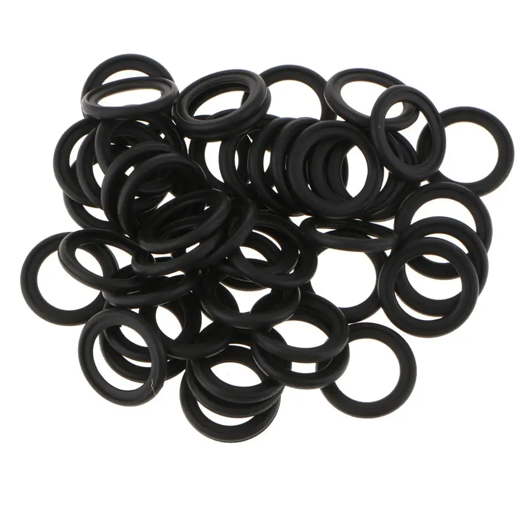50 Pcs M14 Rubber Oil Drain Plug Crush Washers Gaskets For Ford F75Z-6734-AA