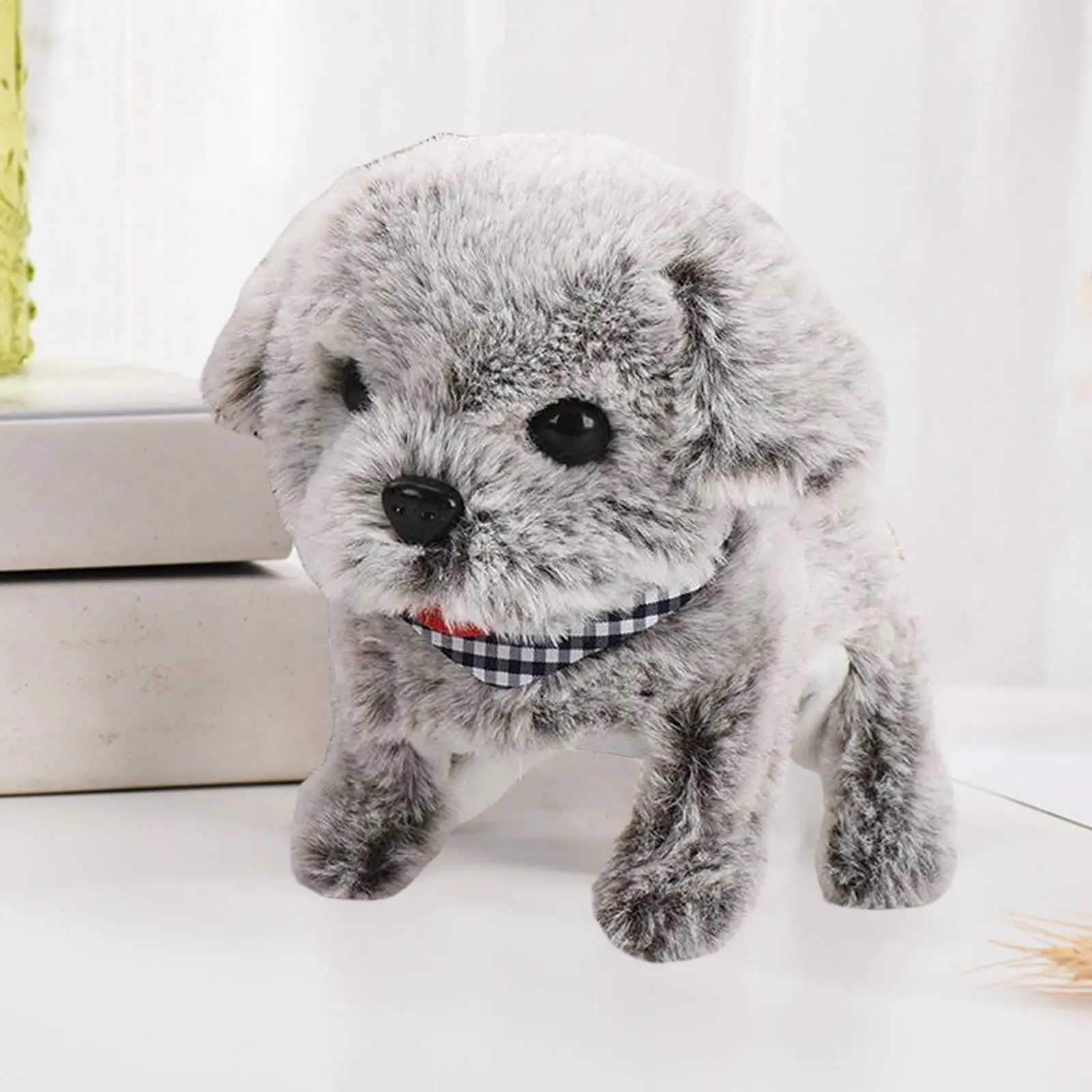 Simulation Electric Plush Dog Tail Wagging Stuffed Animal Toy Interesting