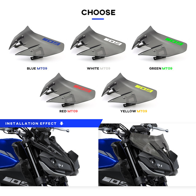 Clear Motorcycle Windscreen For 2016 2024 MT 10 FZ10