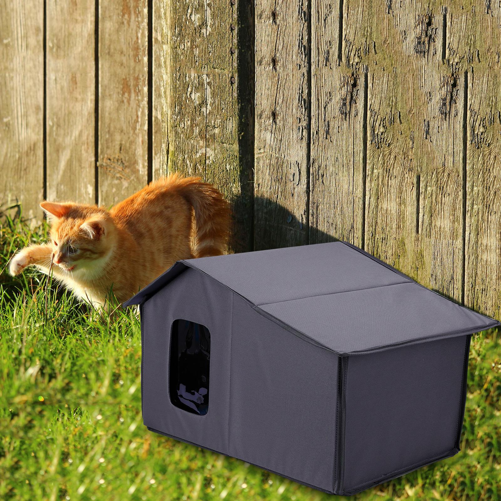 Cat House for Outdoor Cats Tent Waterproof Cozy Windproof Sleeping Kitty Dog House for Puppy Courtyard Lawn Backyard Garden