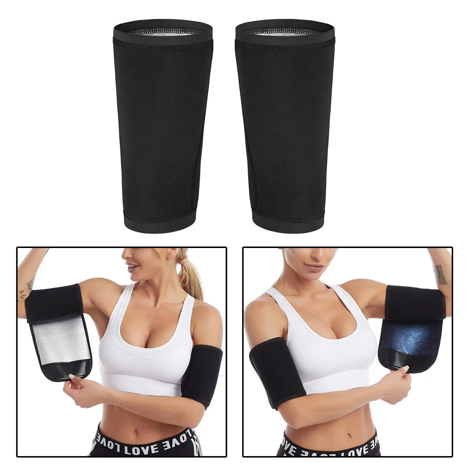 Arm  for  - Arm Slimmers for  Pair Neoprene Sauna sleeves  Wraps Sweat Arm Bands 