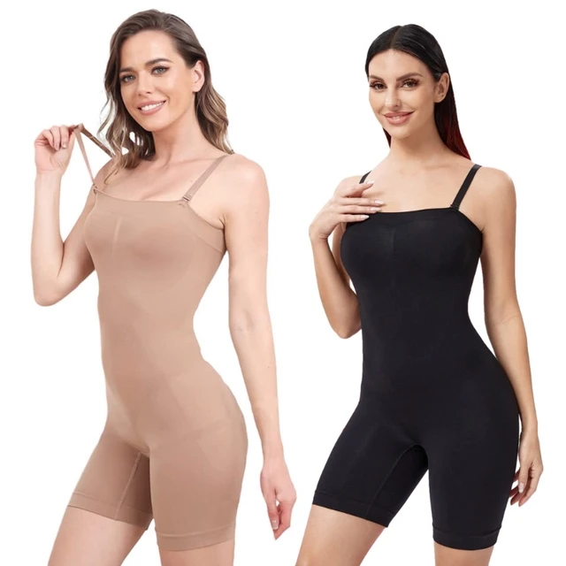 1pc Strapless Shapewear Bodysuit For Women, With Removable Shoulder Straps  And Seamless Design For Tummy Control