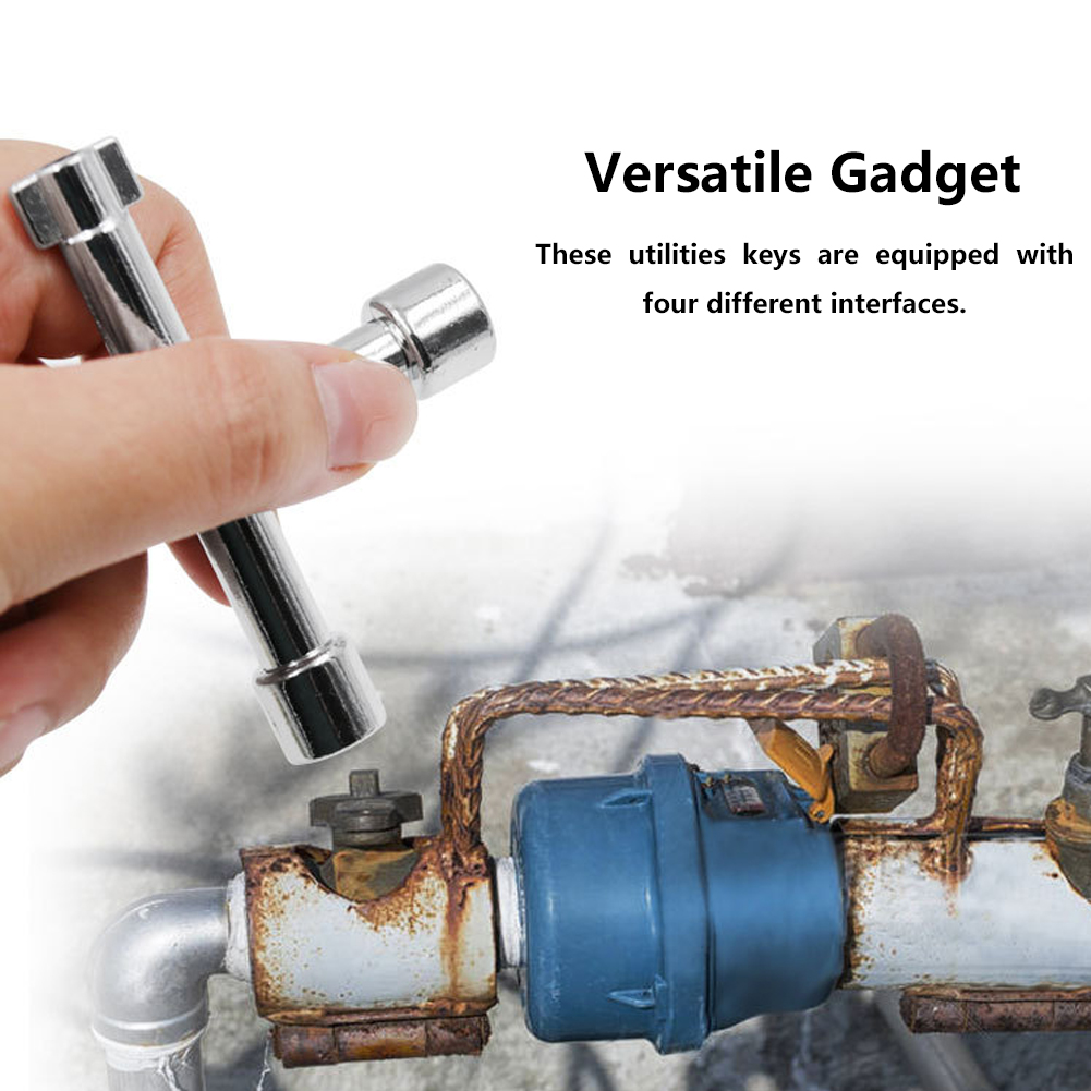 Description Picture 6 of item2pcs Multifunction Cross Wrench Spigots Control 4 Way Plumber Tool Square Triangular Utilities Key Cabinet Universal Screwdriver
