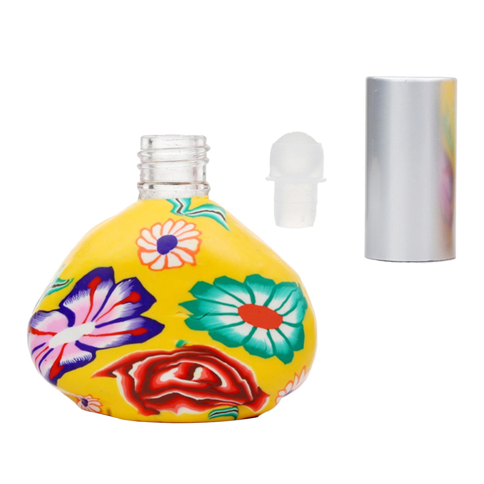Refillable Perfume Atomizer Flower Embelished Makeup Tool Air Bag Retro Glass Vial Cologne Dispenser Sprayer for Ladies Girls
