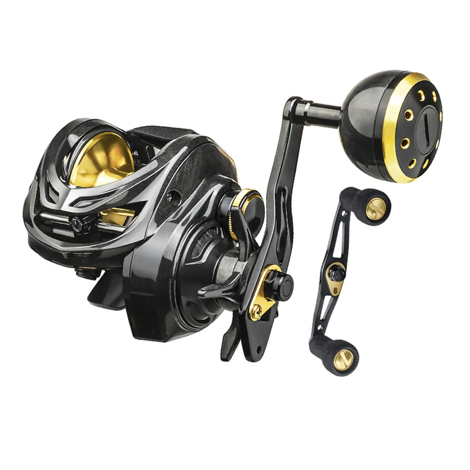 6.3:1 Gear Ratio 6+1BB Durable Comfortable Handle Compact Design Sealed Drag System Casting Reel Baitcaster Reel for Sea Fishing