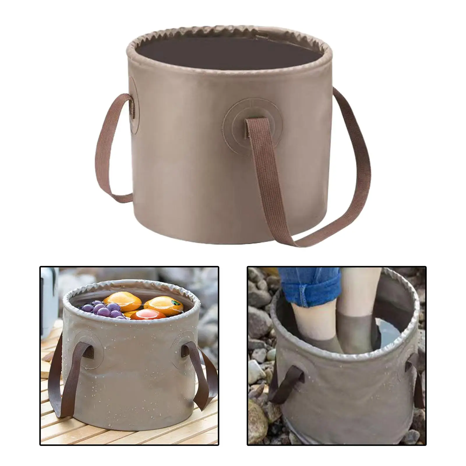 Multifunctional Camping Storage Bucket Foldable Fruit Picking Basket Wash Basin Water Container for Fishing Camping Accessories