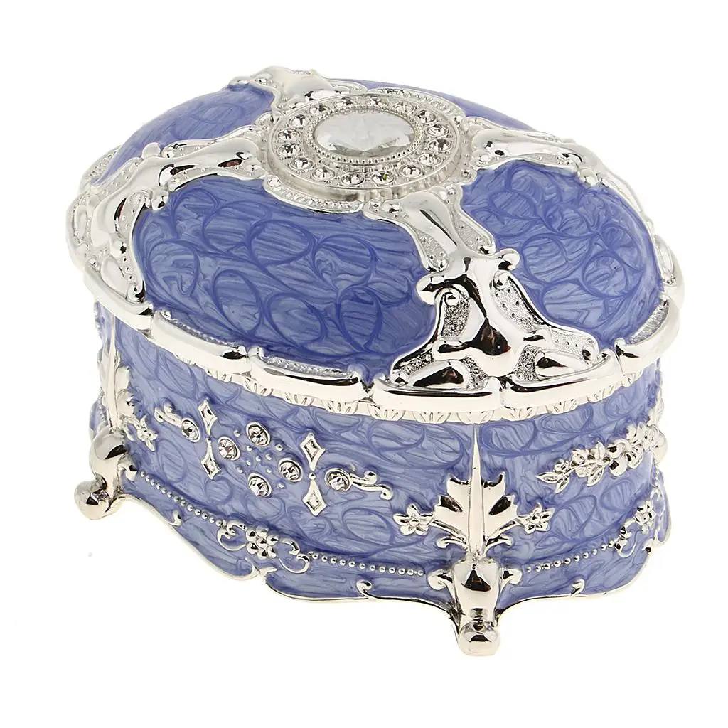 Jewelry Treasure Chest Box Small Trinket Keepsake Gift Case Home