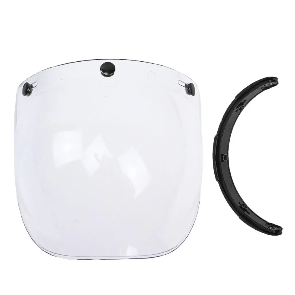 2x Open Face  Visor Motorcycle  Bubble Visor PC Lens .