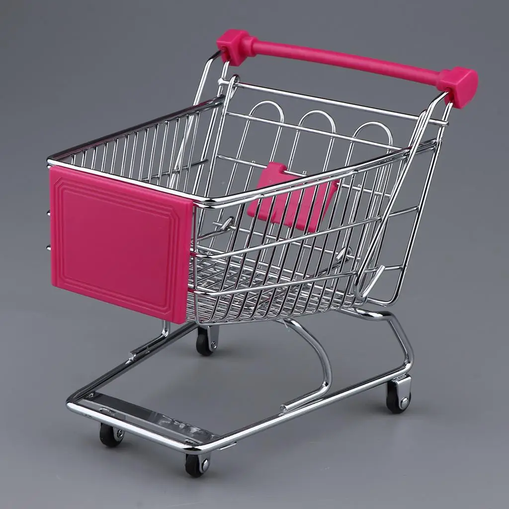 Kids Mini Shopping Cart,  Holder  Cute  Cart, Sturdy Metal Handcart Gifts for Children