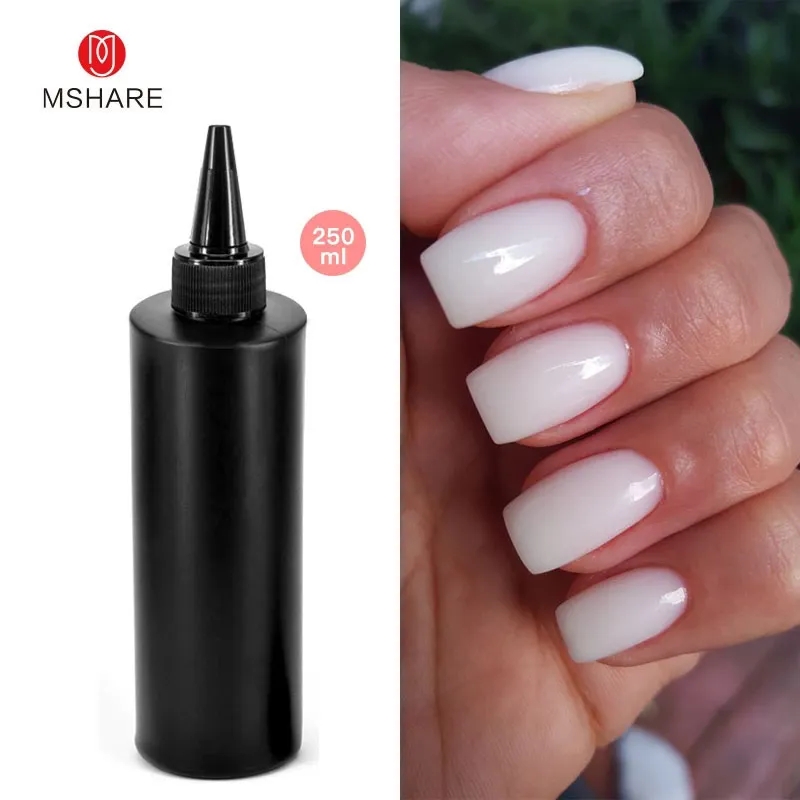 Best of MSHARE 250ml Milk White Builder Nail Extension Gel For Nail Extension UV Nails Running Liquid Fingers Building Reviews & Tips