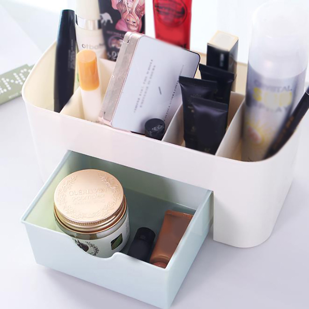 Title 5, Plastic desktop cosmetic box with small drawer ...