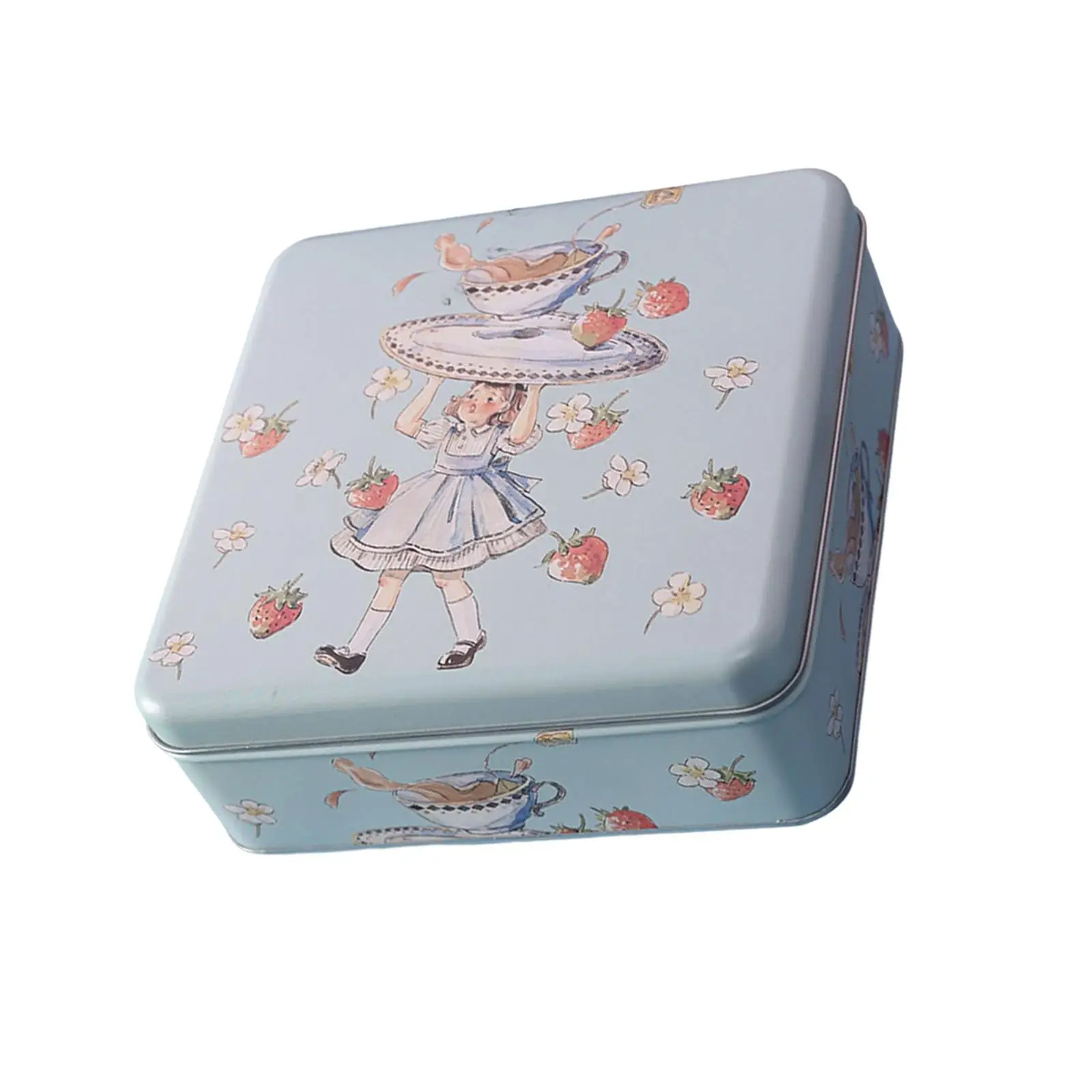 Iron Biscuit Storage Tin Candy Box Food Storage Containers Cookie Tin Box for Party