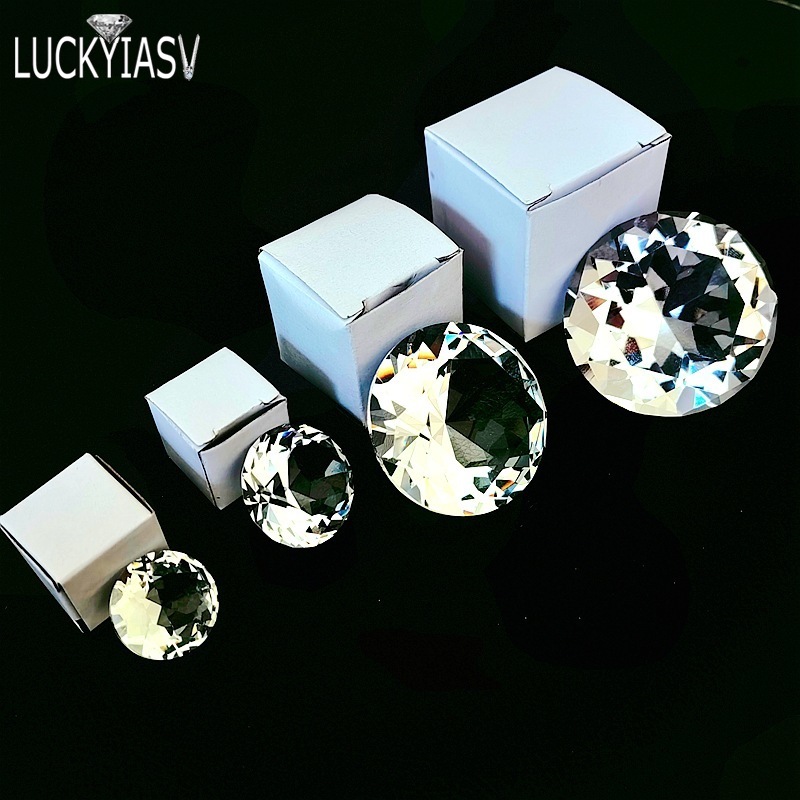 1PC Klar Kristall Große Glas Diamant Party Große Romantische Diamant Dekoration Vorschlag Hause Dekoration Ornamente Handwerk Geschenke – Detail 6