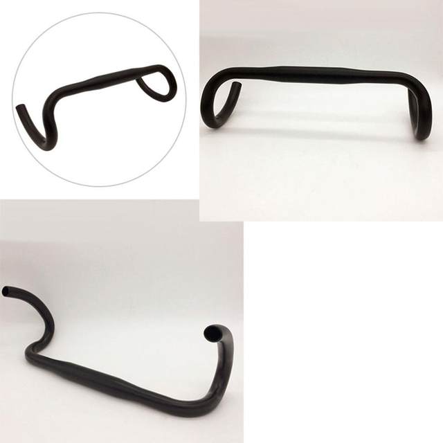 Bent 31.8mm Aluminum Alloy Race Handlebar Compact Fixed Gear Bicycle Handlebars for Touring Mountain Bike Bicycle Bike