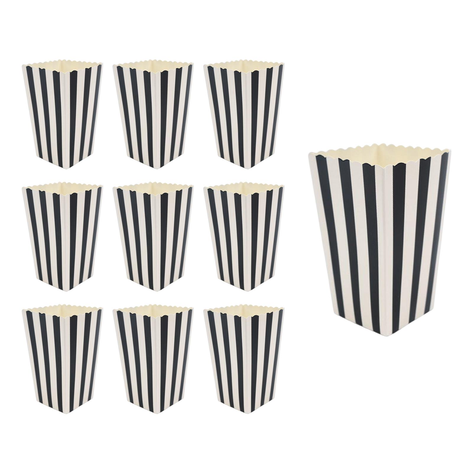 10 Pieces Mini Popcorn Boxes Holder 5x7x11.5cm Candy Cardboard Container for Carnival Baby Showers Movie Theater Decorations