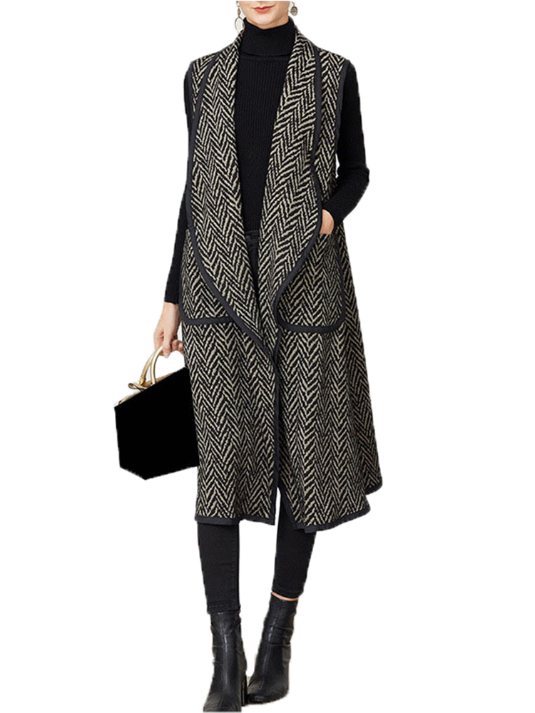 XITAO Spliced Black Trench For Women Tide Long Print Streetwear