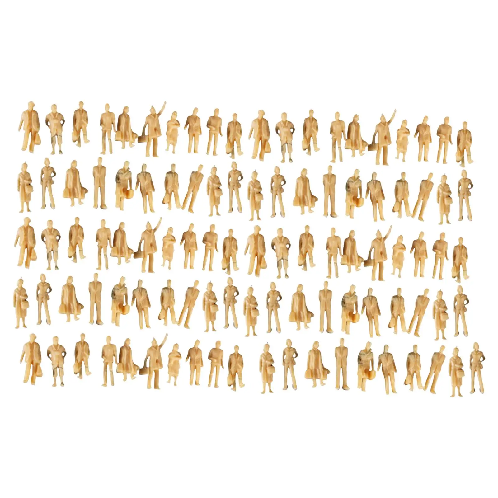 100Pcs Simulation 1/87 Model Figures Collectible Doll Desk Decoration