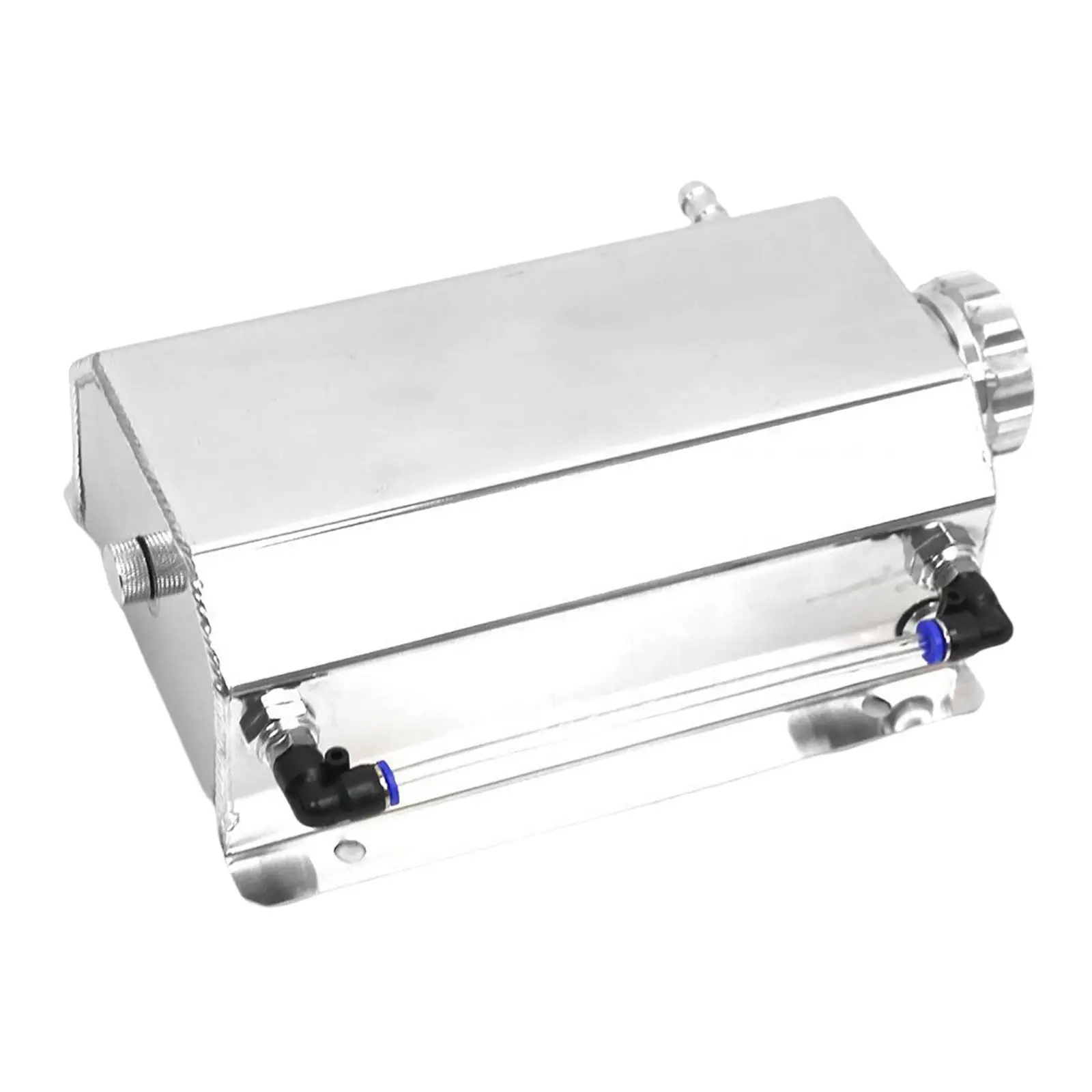 2L Coolant Overflow Tank Aluminum Square Expansion Reservoir Replace