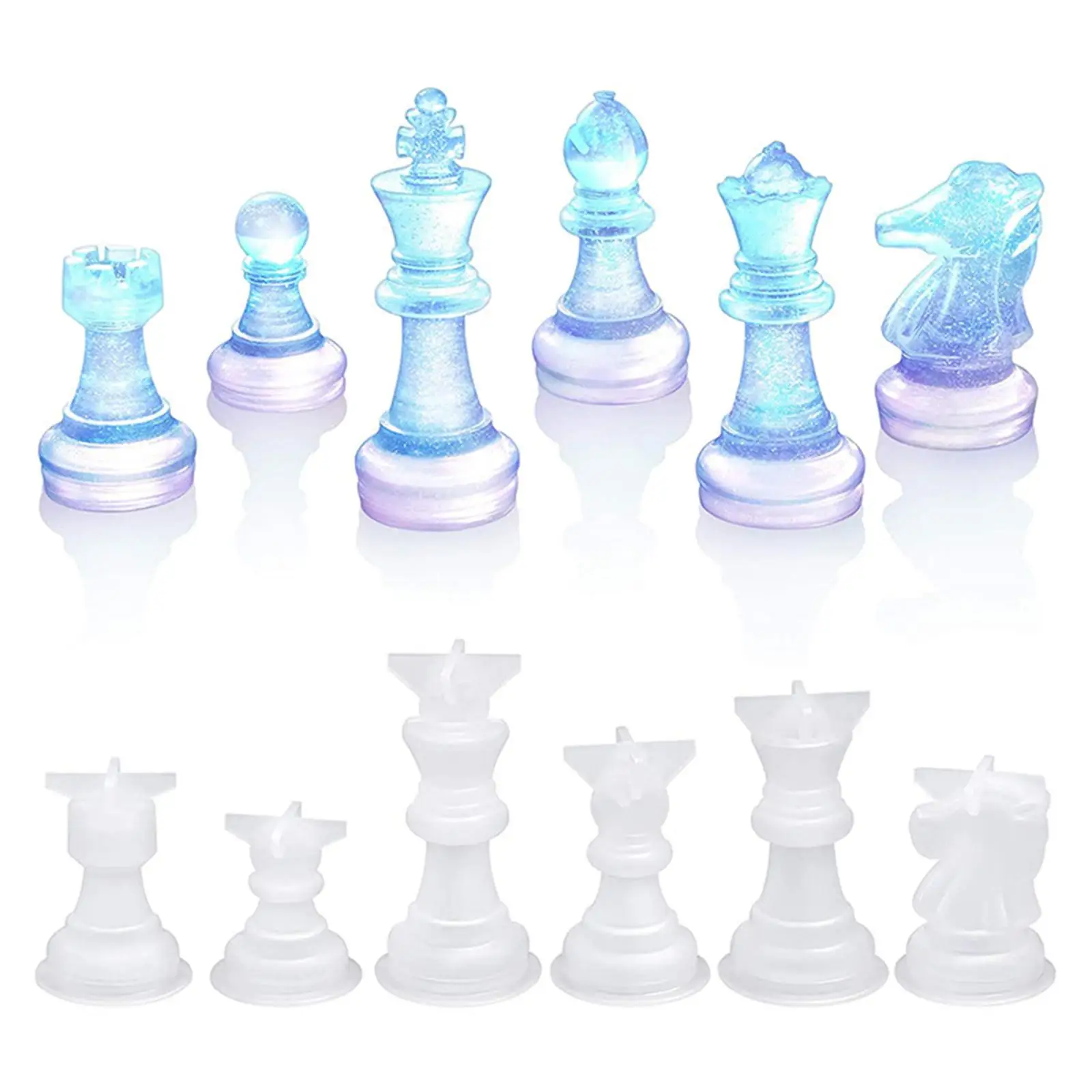 6x Chess Silicone   for Outdoor Games Christmas Gift Home Decoration