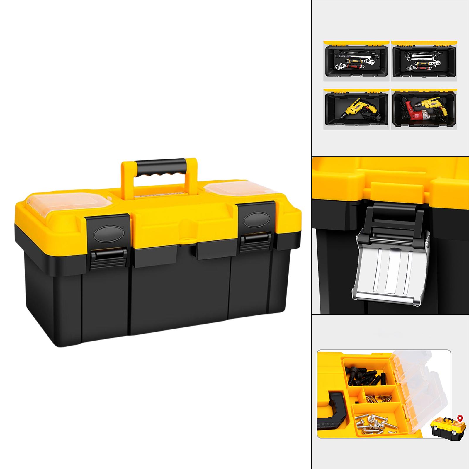 1Pcs Toolbox with Handle Lockable Maintenance Multipurpose Removable Service Hardware Craftsmen Repair Storage Box for Garage
