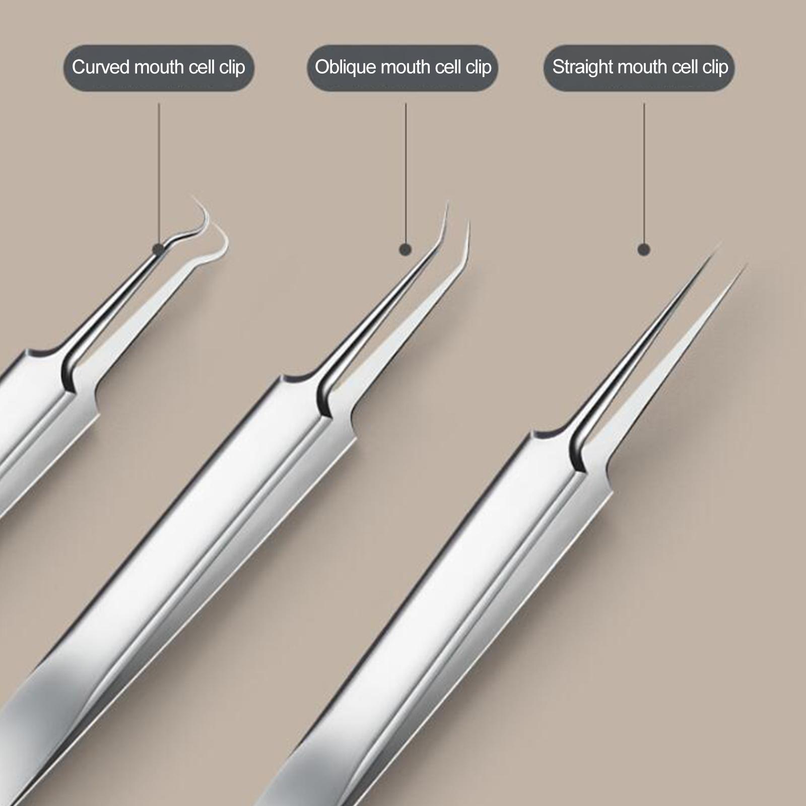 Blackhead Tweezer Remove Blackhead Whitehead Pimple Skin Care Women Blemish Acne Remover Face Beauty Tools Comedone Extractor
